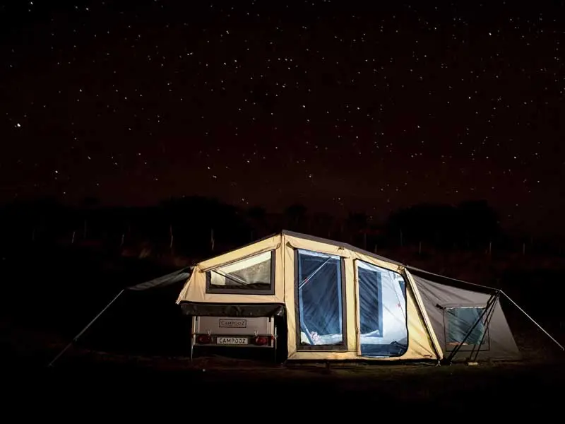 Campooz Lazy Jack tijdens winterkamperen